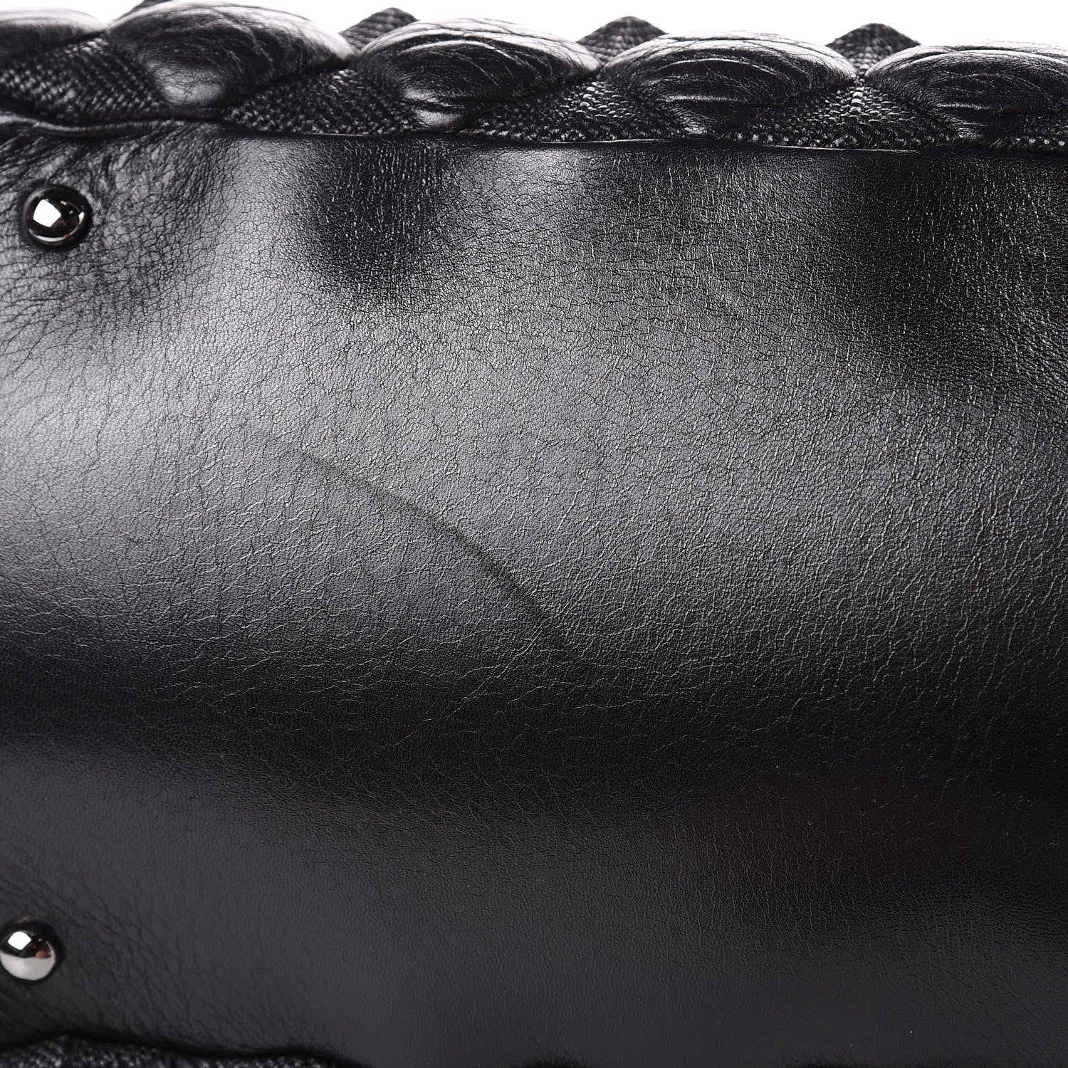 Chanel Glazed Lambskin Quilted Large Stravinsky Tote Black 12 of 12