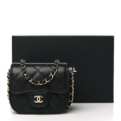Chanel Caviar Quilted Mini Clutch With Chain Black 12 of 12