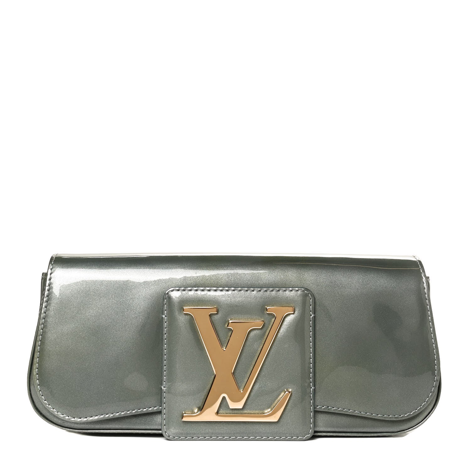 Louis Vuitton Patent Sobe Clutch Givre 1 of 11