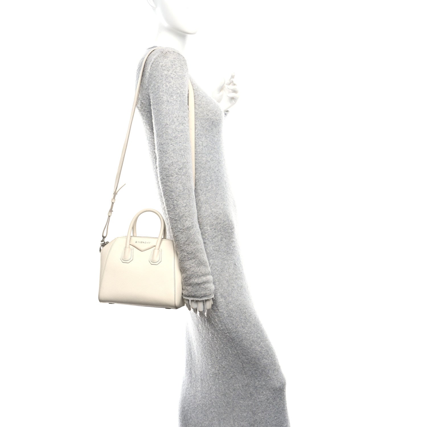 Givenchy Sugar Goatskin Mini Antigona Off White 2 of 17