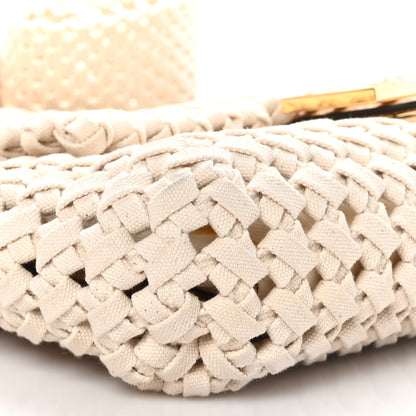 Fendi Canvas Woven Baguette Beige 8 of 9