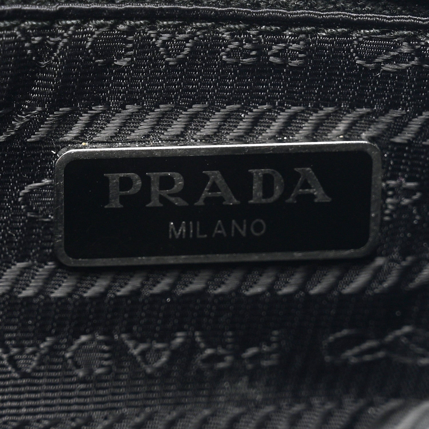 Prada Tessuto Nylon Vela Saffiano Necessaire Wristlet Pouch Black 6 of 6