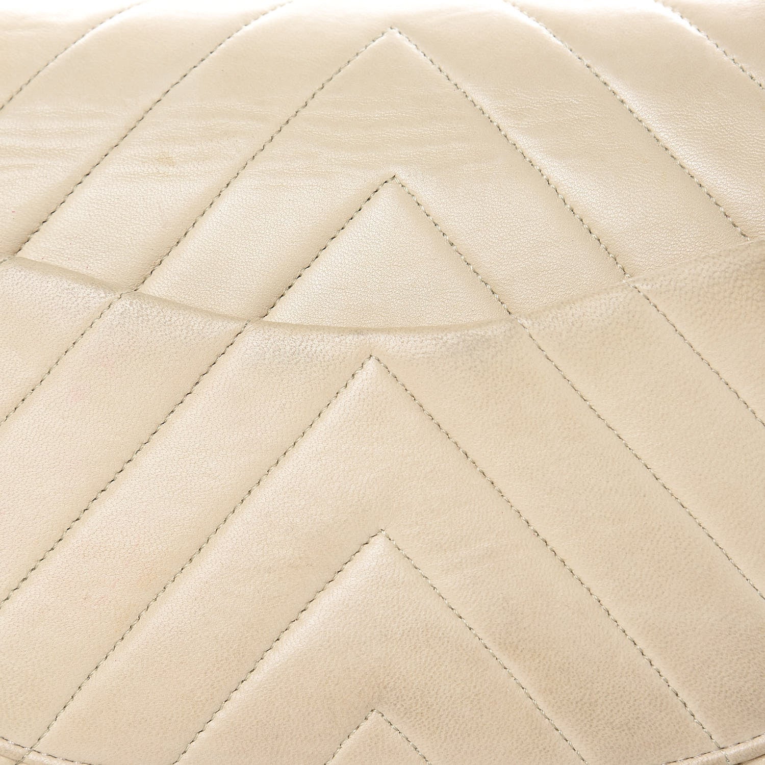 Chanel Lambskin Chevron Quilted Medium Double Flap Beige 24 of 24