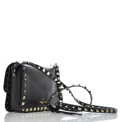 Valentino Garavani Vitello Rockstud Flap Crossbody Bag Black 3 of 9
