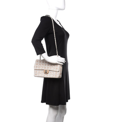 Chanel Nylon Medium Travel Flap Light Beige 2 of 17