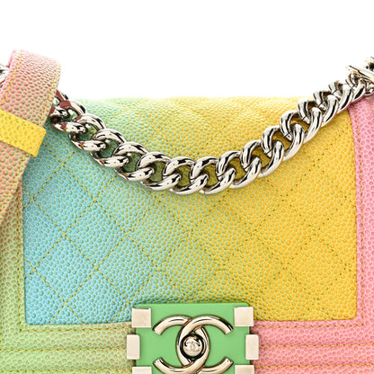 Chanel Caviar Quilted Small Cuba Rainbow Boy Flap Multicolor 8 of 10