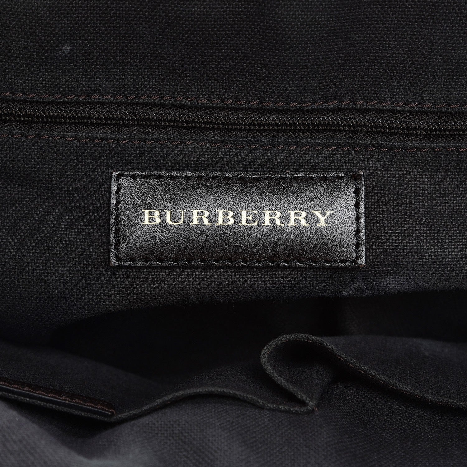 Burberry Haymarket Check Small Orchard Bowling Bag Chocolate 7 of 17