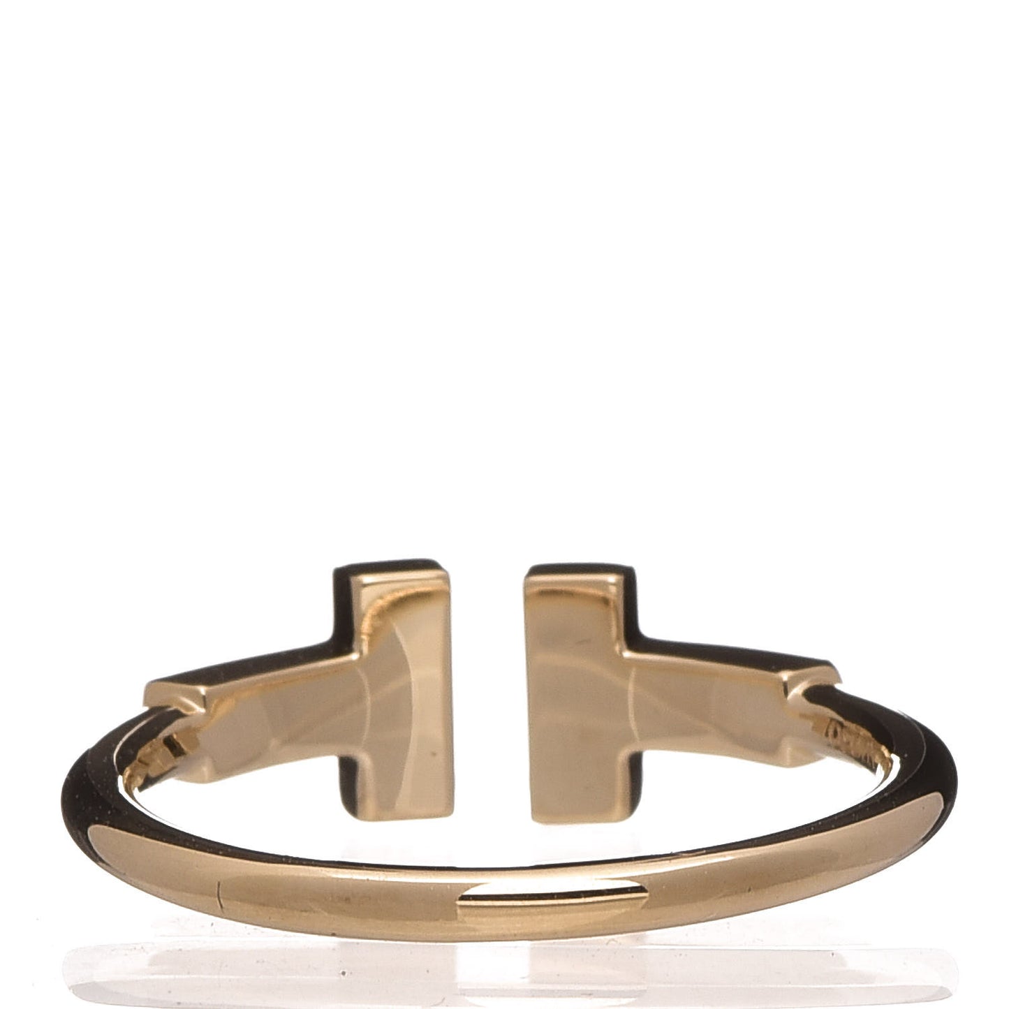 18K Yellow Gold Diamond T Wire Ring 49 5