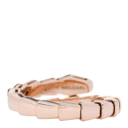 Bulgari 18K Rose Gold Diamond Serpenti Viper Single Spiral Ring 51 5.75 -  53 6.5 3 of 5