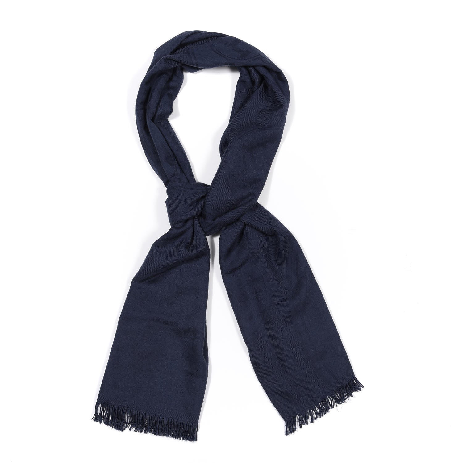 Hermes Cashmere Silk New Libris Stole Bleu Noir 1 of 4