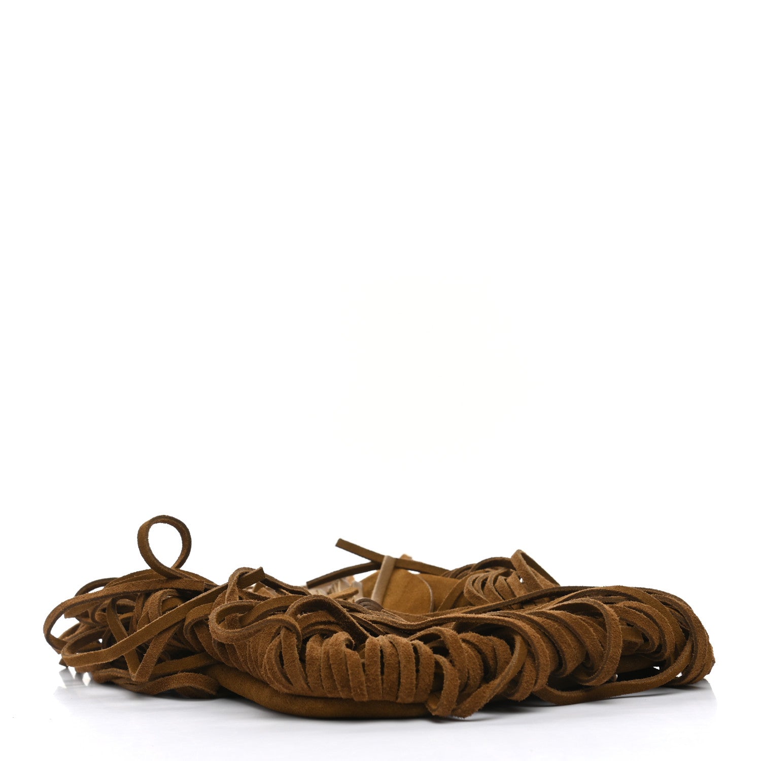Saint Laurent Suede Fringe Flat Anita Crossbody Bag Camel 4 of 10