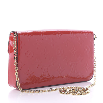 Louis Vuitton Vernis Felicie Pochette Chain Wallet Cherry 4 of 12