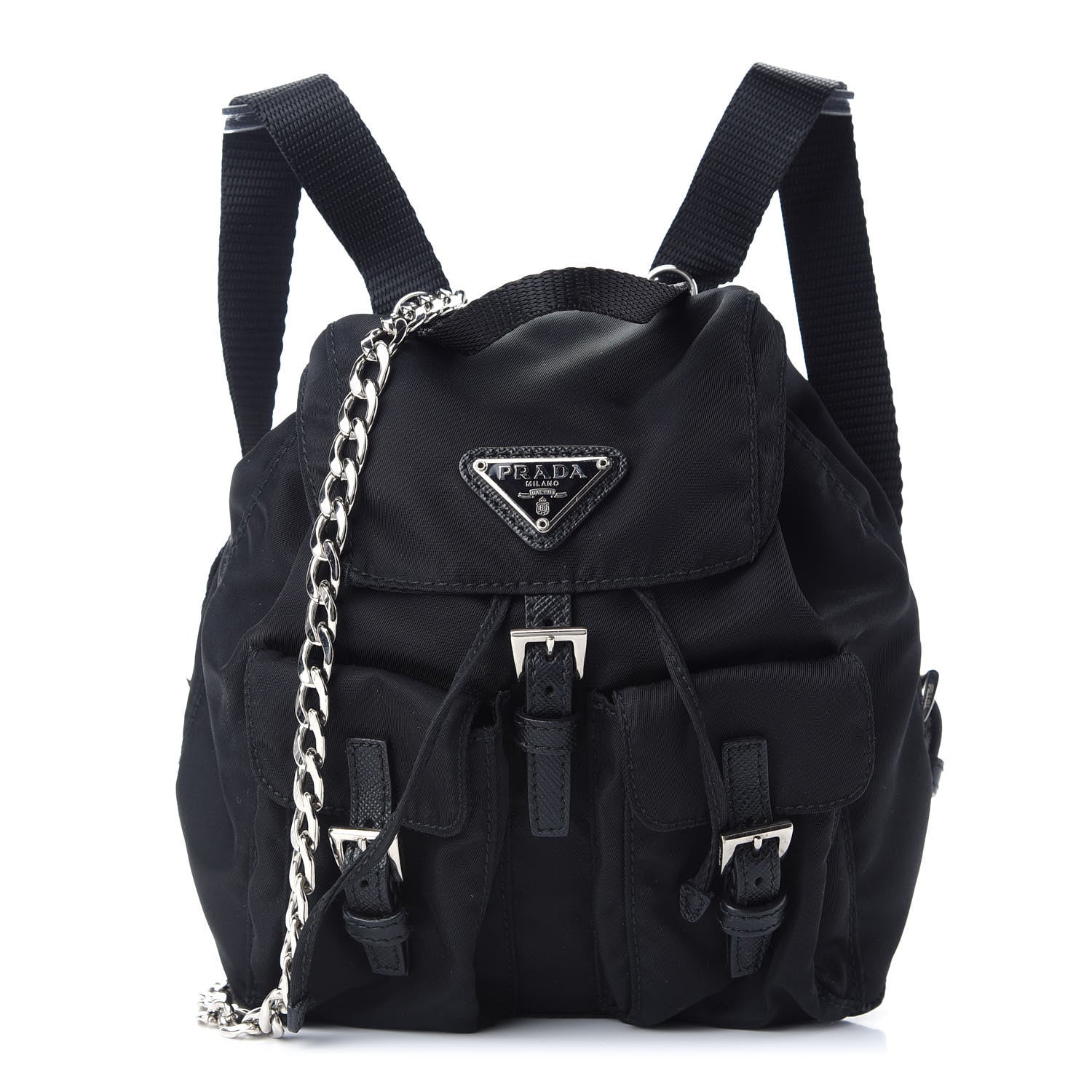 Prada Nylon Vela Mini Crossbody Backpack Black 1 of 9