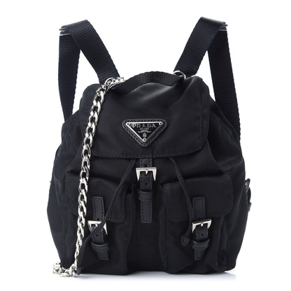 Prada Nylon Vela Mini Crossbody Backpack Black 1 of 9
