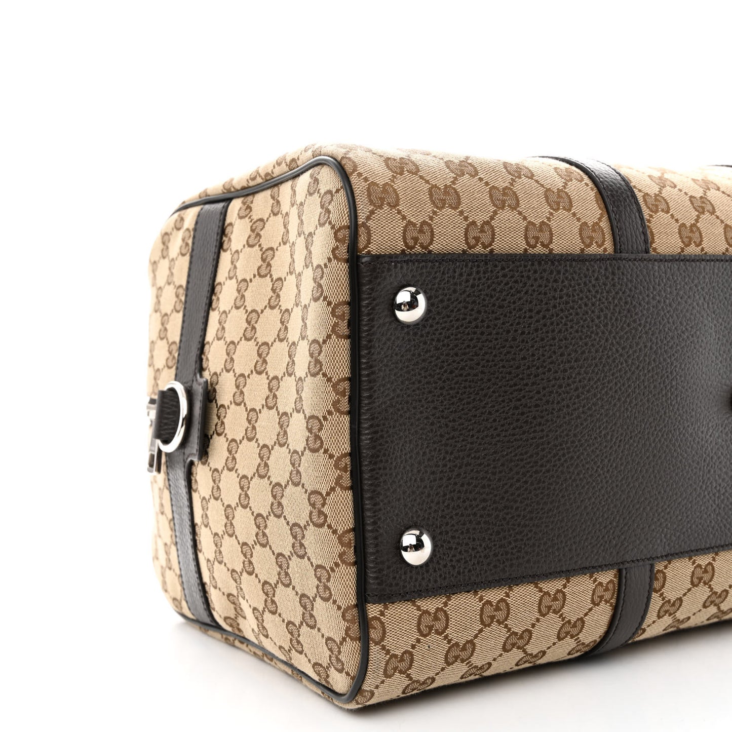 Monogram Dollar Calfskin Boston Duffle Bag Beige Ebony Testa di Moro Marrone Scuro
