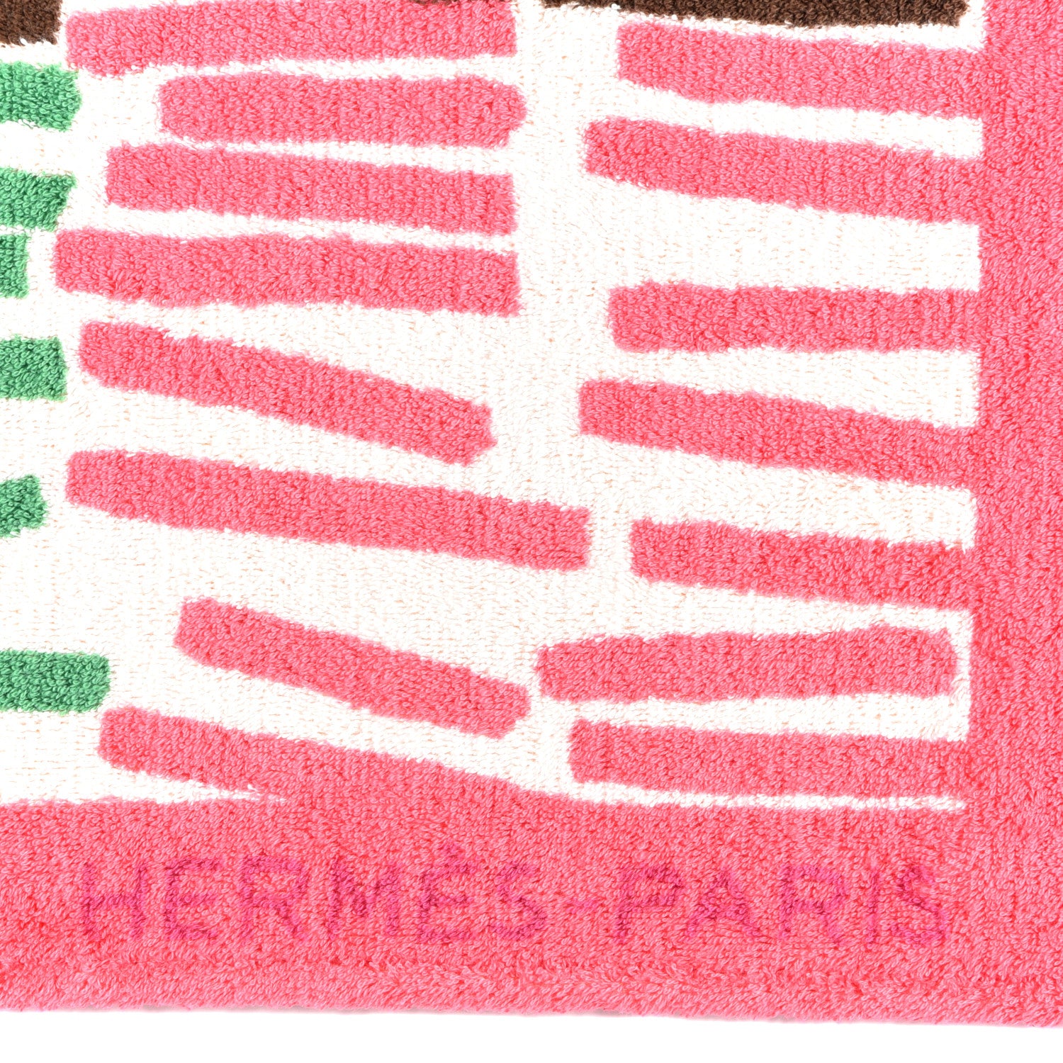 Hermes Cotton Terry Voile Sur Gallee Beach Towel Rose 3 of 4