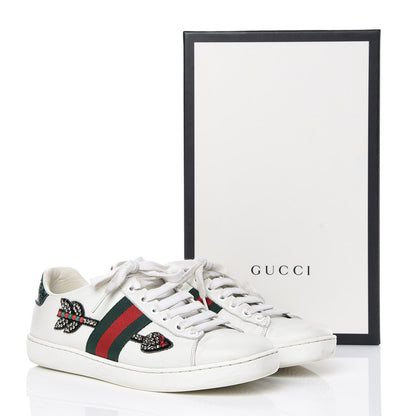 Gucci Calfskin Web Studded Arrow Ace Sneakers 36.5 White 15 of 15