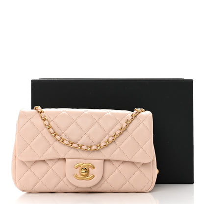 Chanel Lambskin Quilted Mini Pearl Crush Rectangular Flap Light Beige 11 of 11