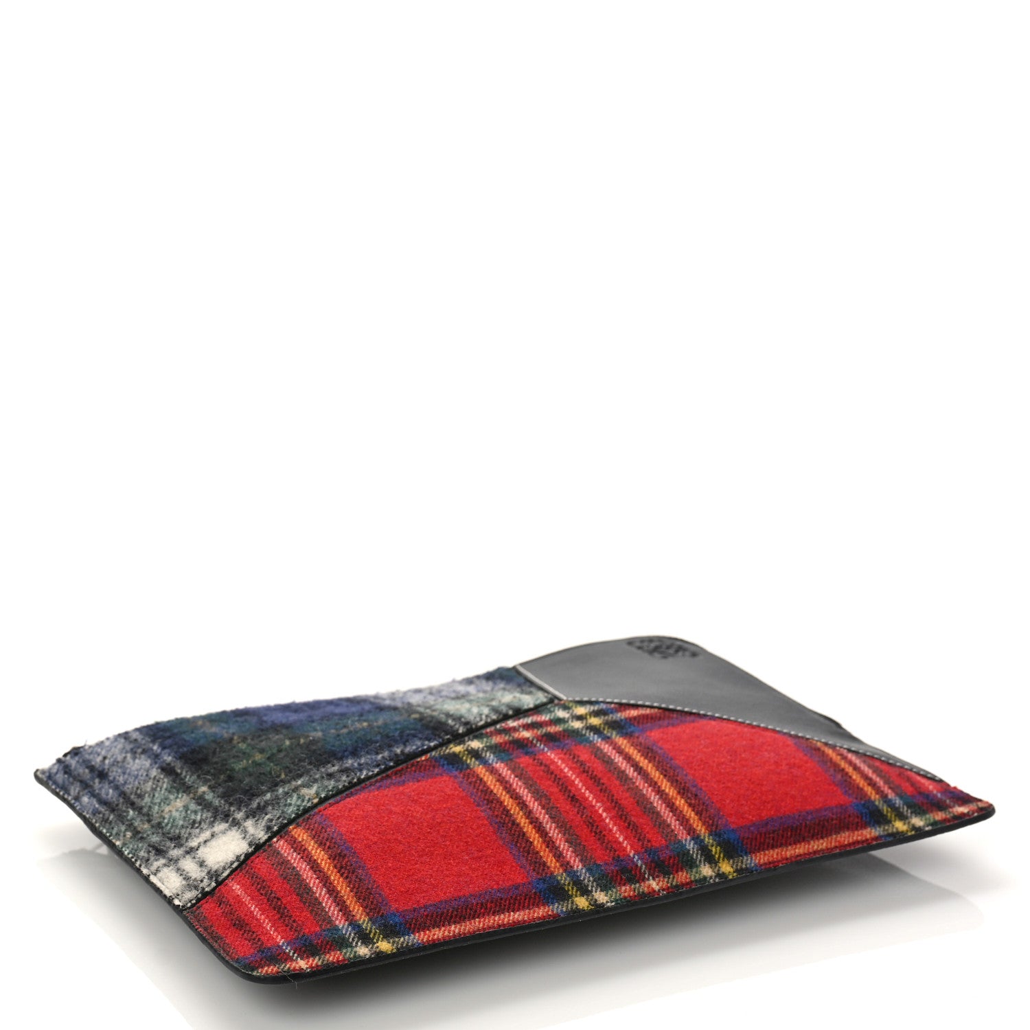 Loewe Wool Calfskin Puzzle Flat Pouch Black Multicolor 4 of 9