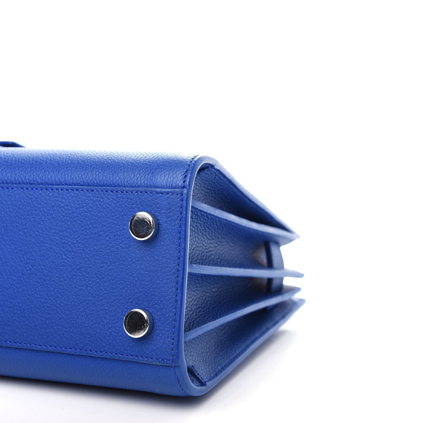 Grained Calfskin Nano Sac De Jour Royal Blue