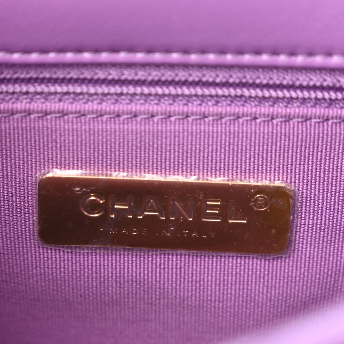 Chanel Lambskin Quilted Medium Chanel 19 Flap Purple 6 of 10