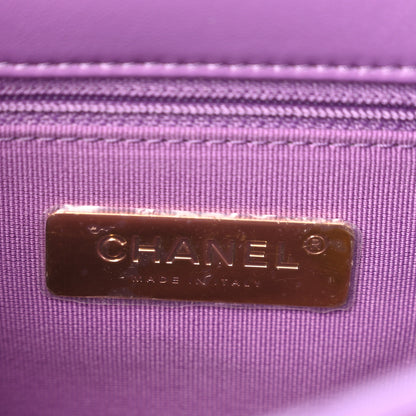 Chanel Lambskin Quilted Medium Chanel 19 Flap Purple 6 of 10