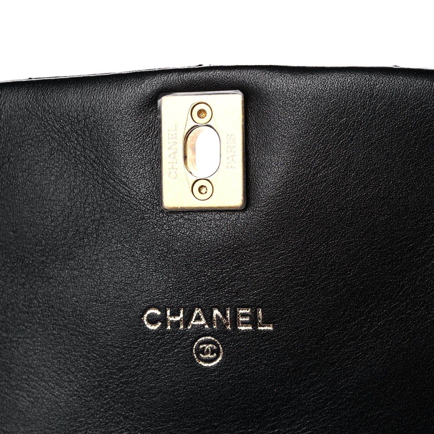 Chanel Calfskin Quilted Coco Mail Clutch With Chain Black 6 of 13