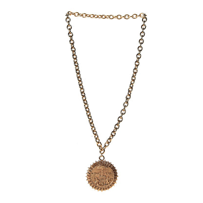 Chanel Medallion Chain Necklace Gold 3 of 4