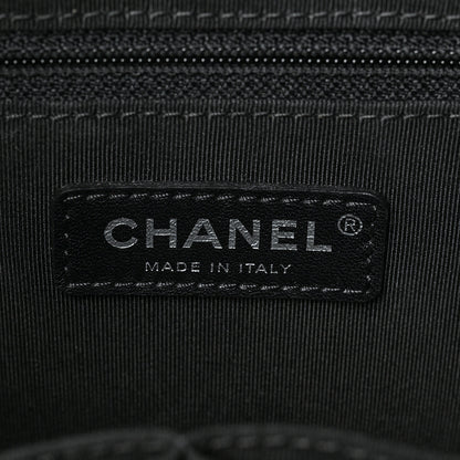 Chanel Calfskin Wool Embroidered Paris Hamburg Medium Gabrielle Hobo Dark Navy Blue 6 of 9