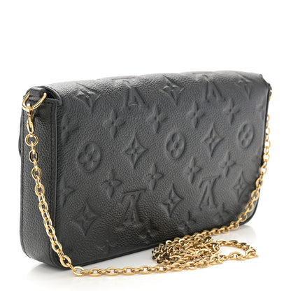 Louis Vuitton Empreinte Pochette Felicie Chain Wallet Black 4 of 10