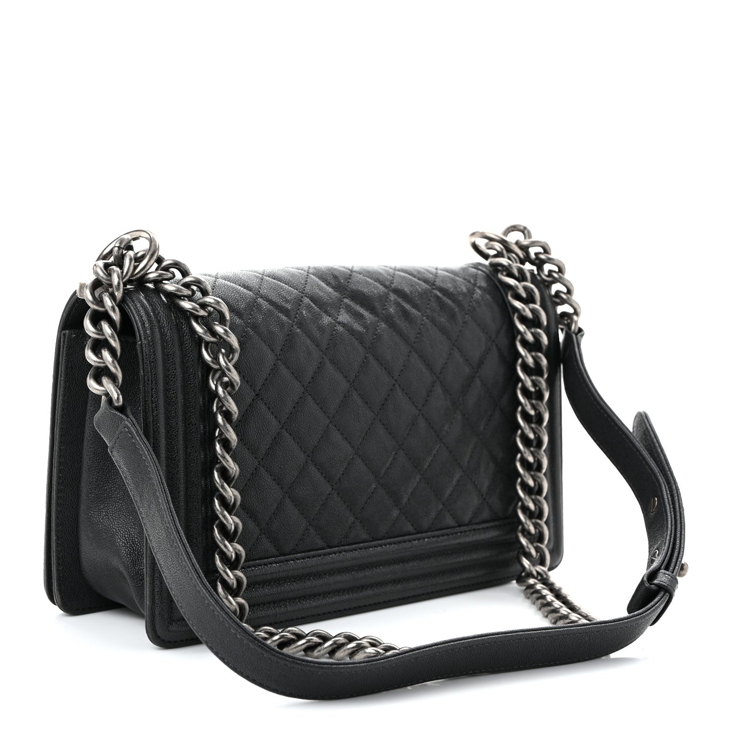 Chanel Caviar Quilted Medium Boy Flap Dark Grey 3 of 11
