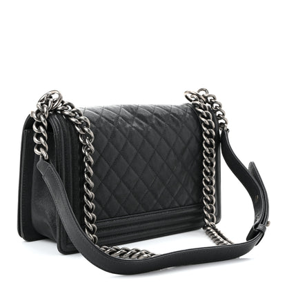 Chanel Caviar Quilted Medium Boy Flap Dark Grey 3 of 11