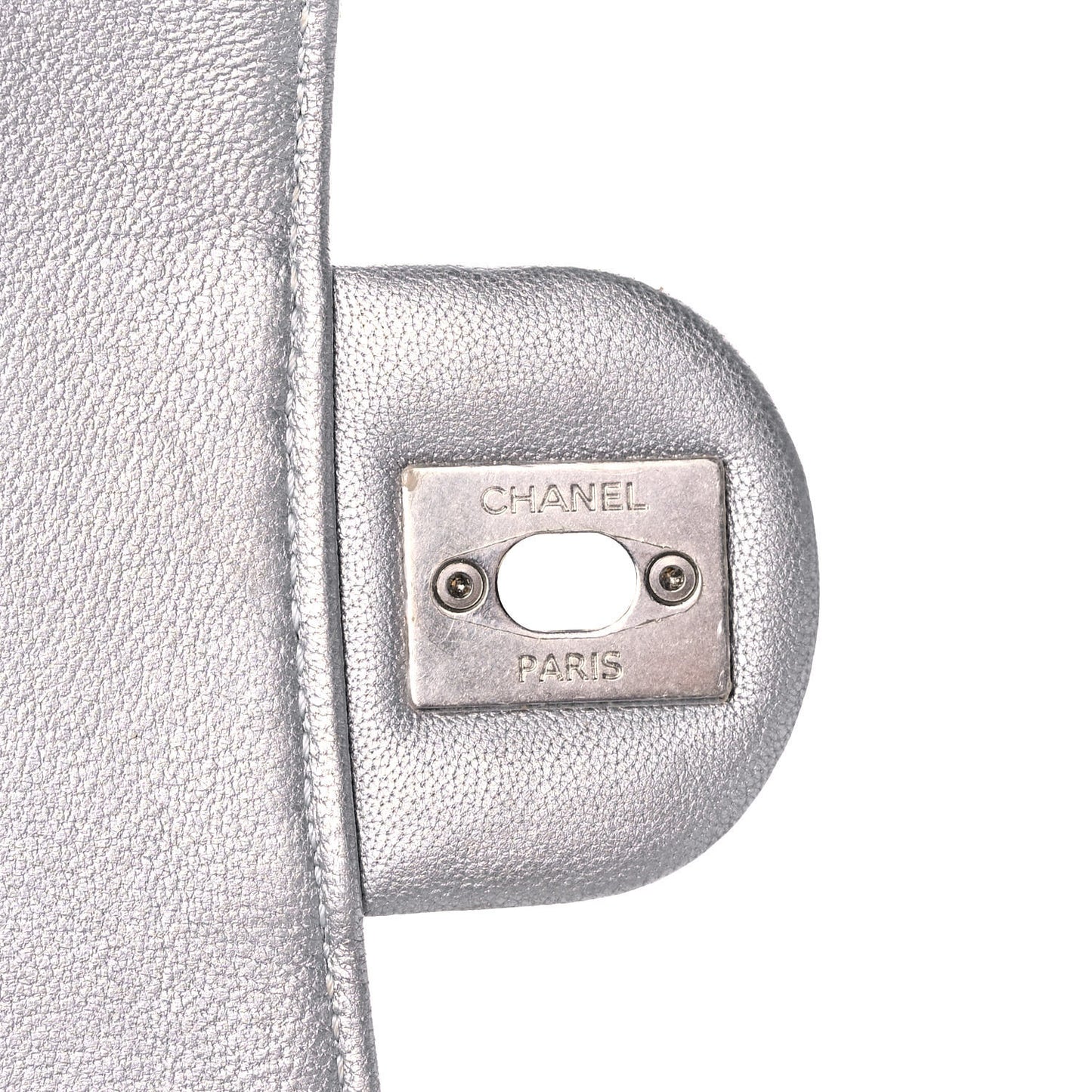 Metallic Lambskin Chevron Quilted Studded Stud Wars Backpack Silver