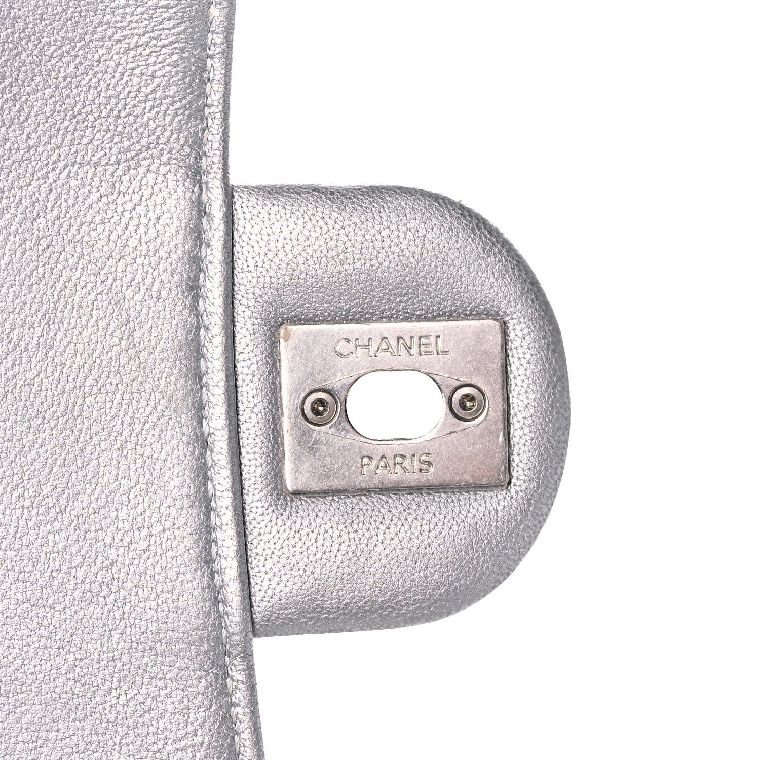 Chanel Metallic Lambskin Chevron Quilted Studded Stud Wars Backpack Silver 7 of 12