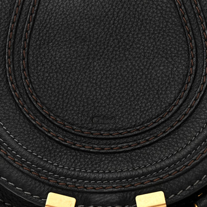 Chloe Grained Calfskin Small Marcie Saddle Bag Black 9 of 11