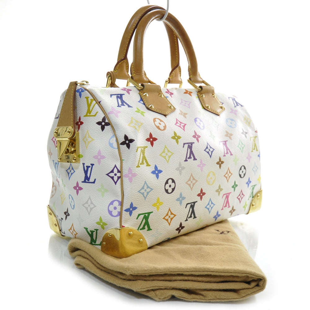 Monogram Multicolor Speedy 30 White