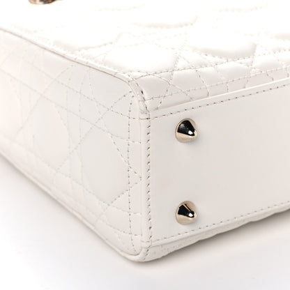 Christian Dior Lambskin Cannage Small My ABCDior Lady Dior White 9 of 16