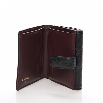 Chanel Caviar Quilted Compact French Flap Wallet Black 5 of 8