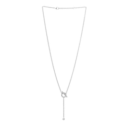 Hermes 18K White Gold Diamond Finesse Lariat Necklace 3 of 5