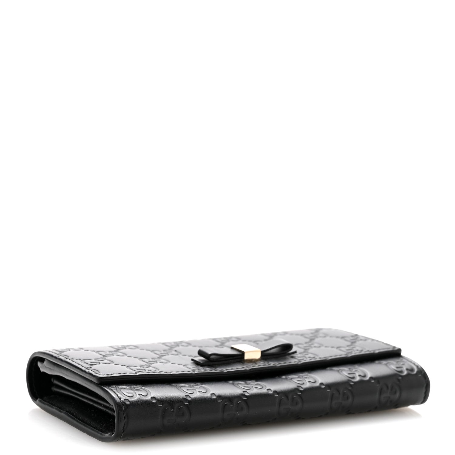 Gucci Microguccissima Bow Continental Wallet Black 4 of 10