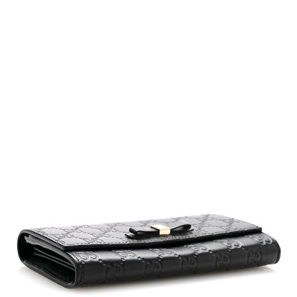Gucci Microguccissima Bow Continental Wallet Black 4 of 10