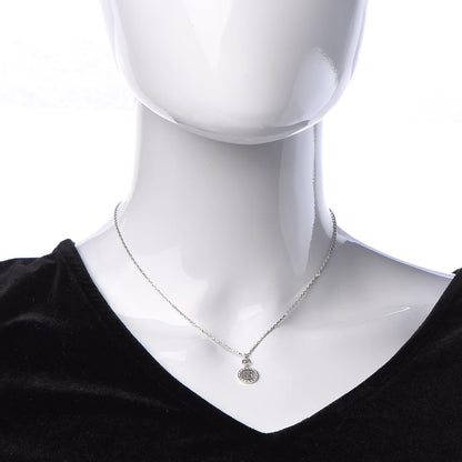 Gucci 18K White Gold Diamond 10mm Icon Twirl Pendant Necklace 2 of 5