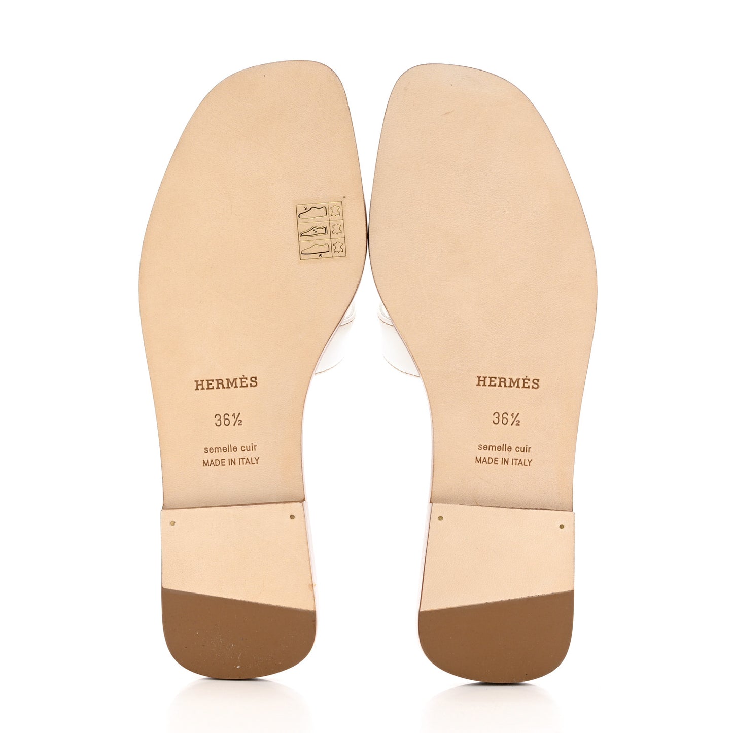 Box Calfskin Oran Sandals 36.5 White