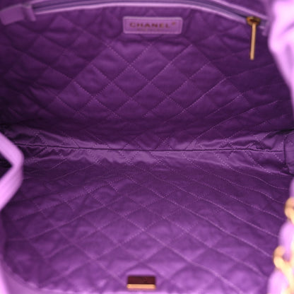 Chanel Shiny Calfskin Quilted Chanel 22 Purple 6 of 11