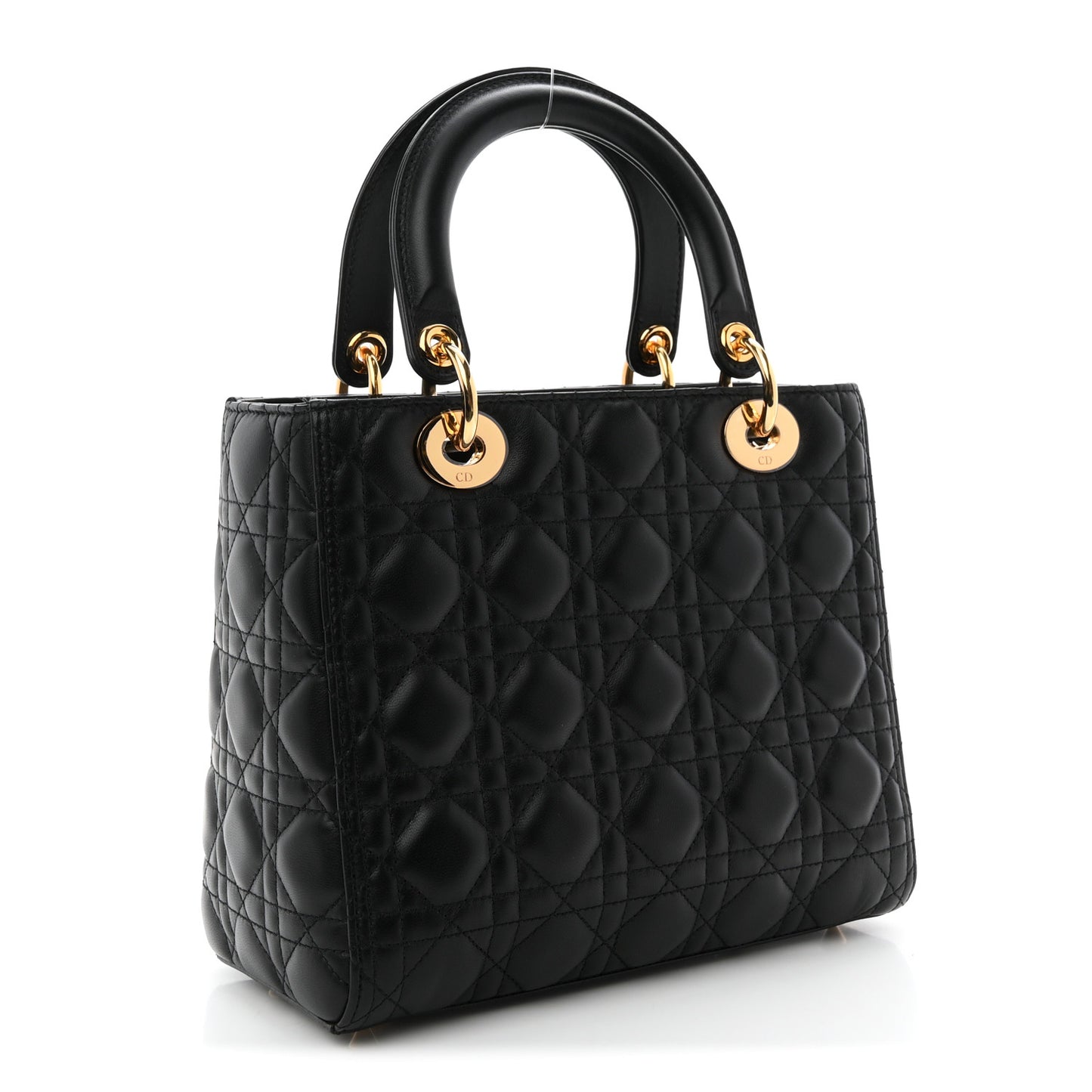 Lambskin Cannage Medium Lady Dior Black