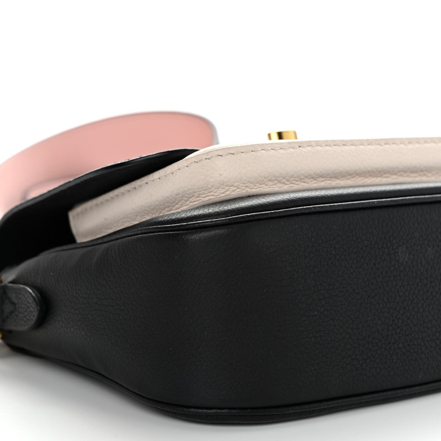 Grained Calfskin Lockme Tender Black