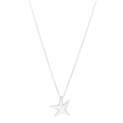Tiffany Sterling Silver 15mm Elsa Peretti Starfish Pendant Necklace 1 of 5