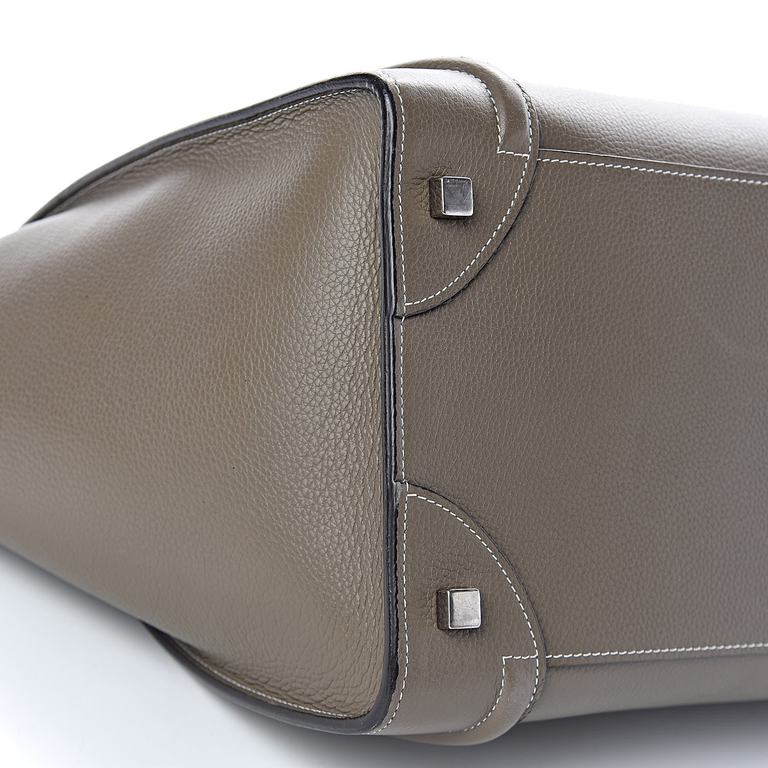 Celine Drummed Calfskin Mini Luggage Souris 10 of 11