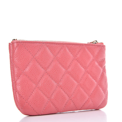 Chanel Caviar Quilted Small Cosmetic Case Pink 3 of 9