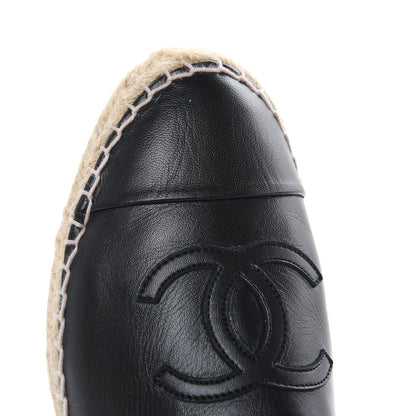 Chanel Lambskin CC Espadrilles 36 Black 10 of 11